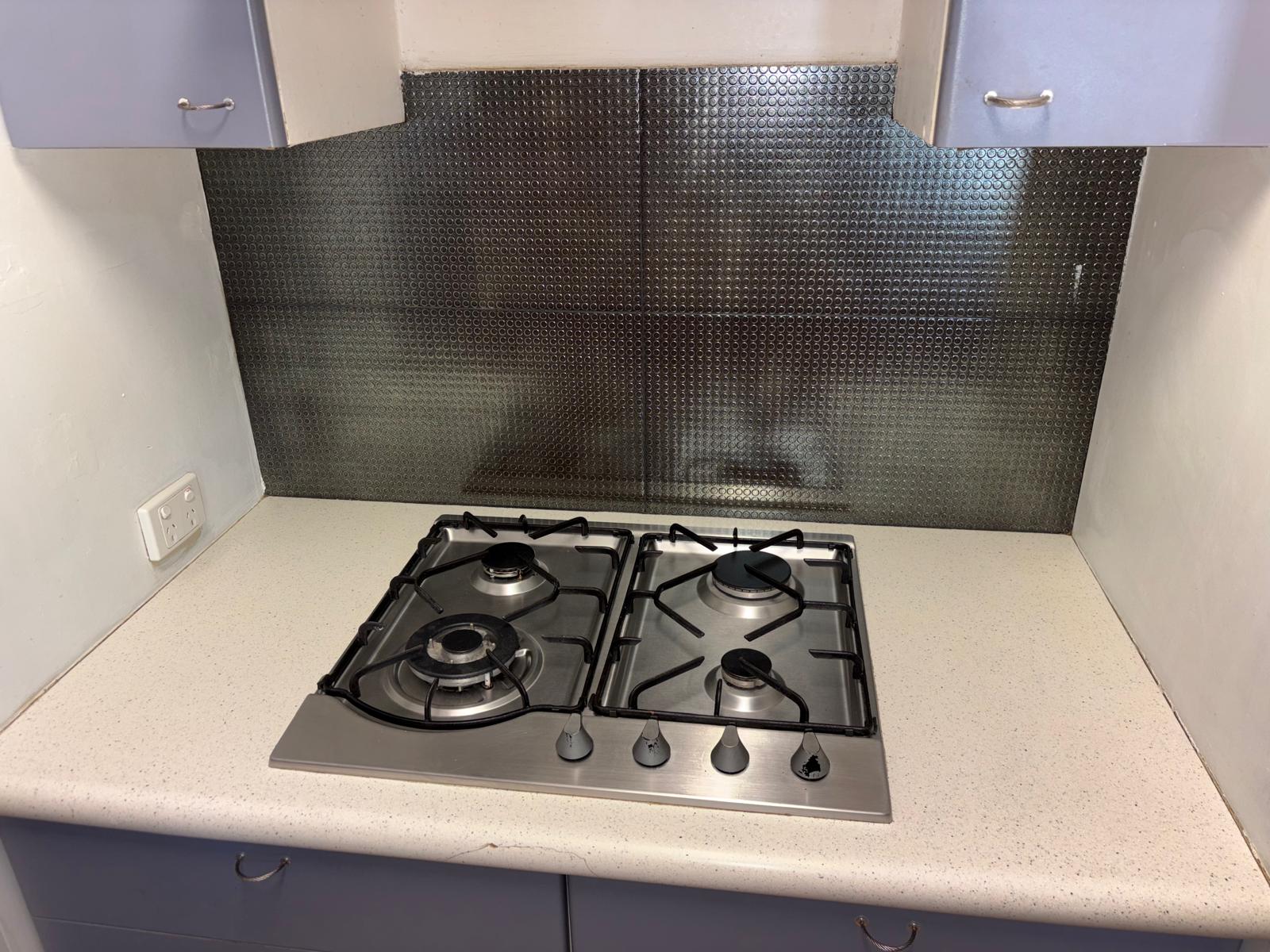 Clean cooktop after service